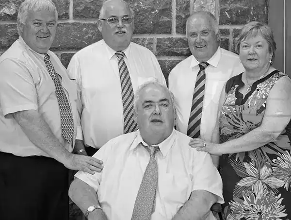 Historical photo of Pat, John Joe, Michael, Billy and Marguerite
